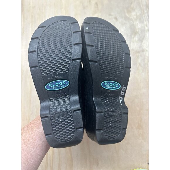 Klogs Slip Resistant Sz 8.5 Naples Non Marking Clog Black Shoes Work Career - Picture 3 of 6